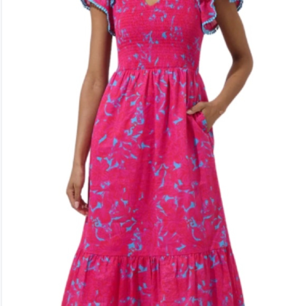 Sugarlips Pink and Blue Midi Dress